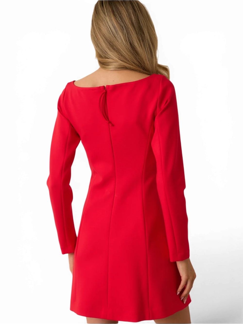 SPANX Red Ponte Long Sleeve Mini Dress NWT Medium - Picture 7 of 11
